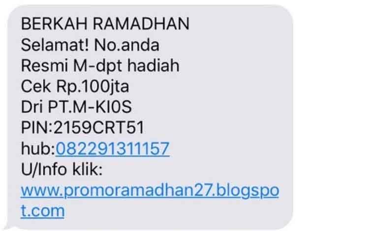 Waspada Penipuan Online Berkedok Berkah Ramadan