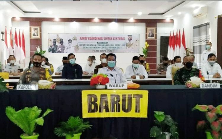 Wakil Bupati Barito Utara Hadiri Rakor Lintas Sektoral Persiapan Pengamanan Idul Fitri