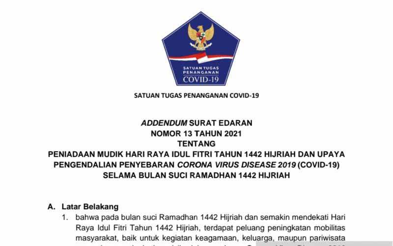 Peniadaan Mudik per 6 Mei 2021, Perjalanan Dalam Negeri Diperketat Sejak 22 April 2021