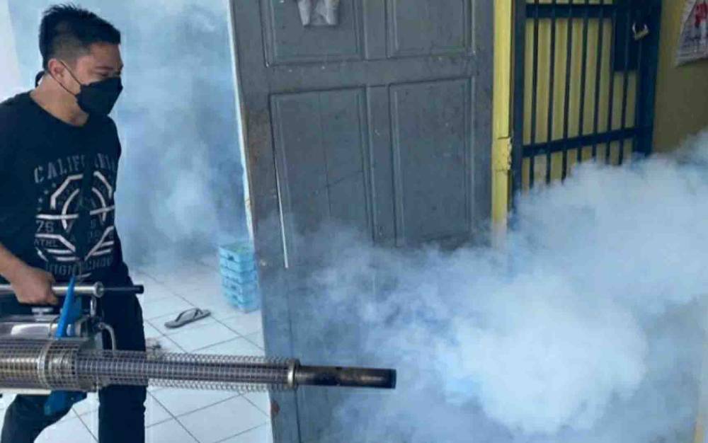 Cegah DBD, Lingkungan Rutan Kuala Kapuas Difogging