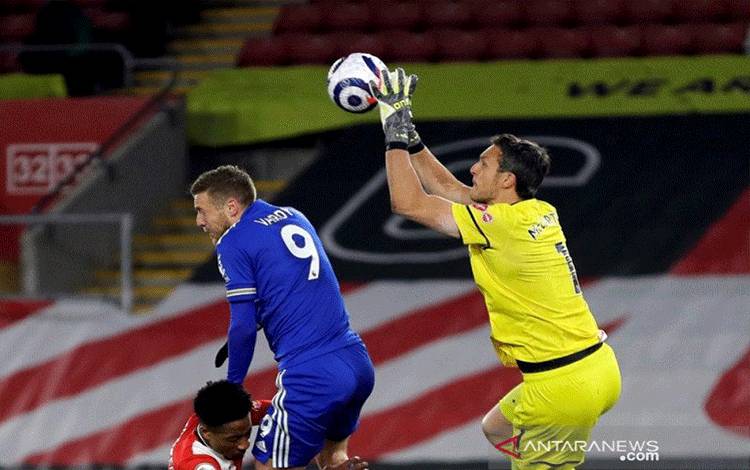 Leicester Ditahan Imbang 10 Pemain Southampton