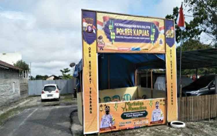 Pospol Bagugus Polsek Mantangai Mulai Persiapkan Pos Pengamanan Operasi Ketupat