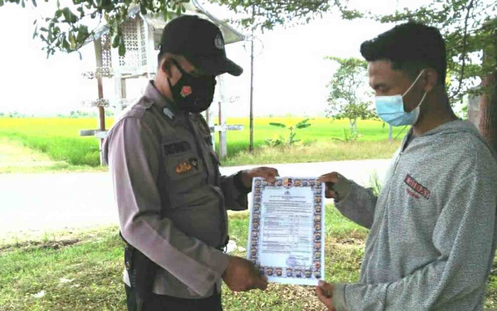 Polsek Kapuas Timur Gencar Sosialisasi Maklumat Kapolda Kalteng Terkait Karhutla