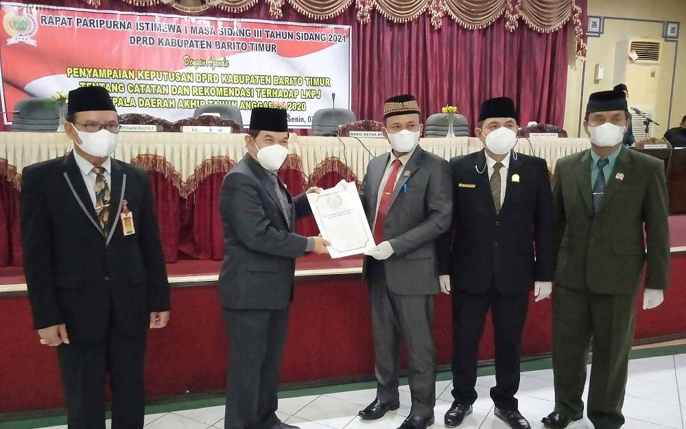 Ini Rekomendasi DPRD Barito Timur Terkait LKPj Kepala Daerah Tahun 2020