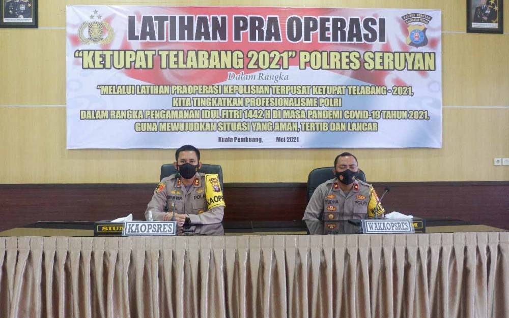 Kapolres Seruyan Pimpin Latihan Pra Operasi Ketupat 2021