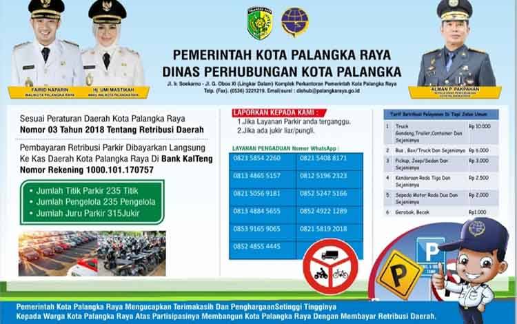 Ini Besaran Tarif Parkir Pinggir Jalan Umum di Palangka Raya