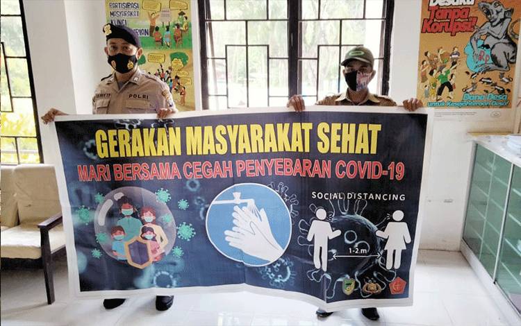 Ciptakan Lingkungan Bersih, Polsek Gunung Purei Sosialisasikan Pesan Germas