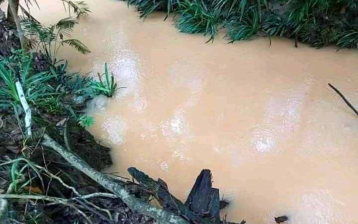 Warga Desa Tewah Pupuh Keluhkan Air Sungai Keruh, Diduga Akibat Pembangunan Jalan Hauling