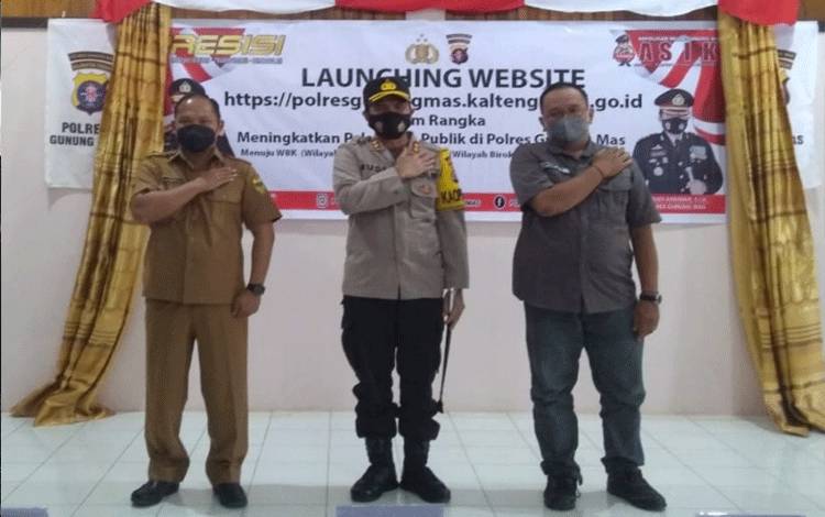 Polres Gunung Mas Launching Website Resmi
