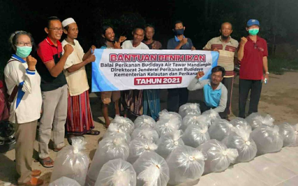 Dinas Perikanan Kapuas Kembali Salurkan 60.000 Benih Ikan kepada Pokdakan