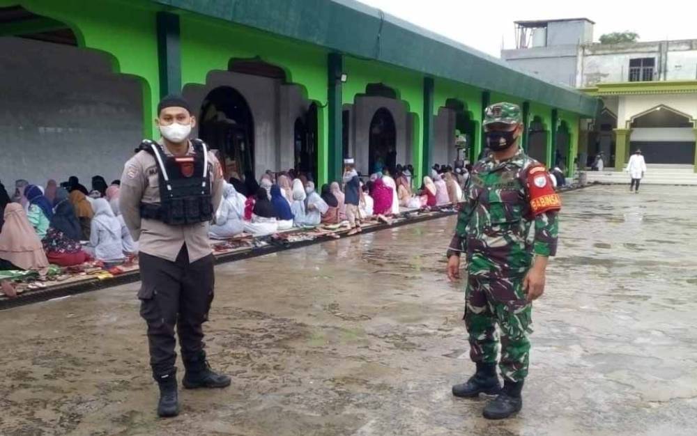 Dandim Palangka Raya Kerahkan Personel Amankan Salat Idul Fitri 1442 H