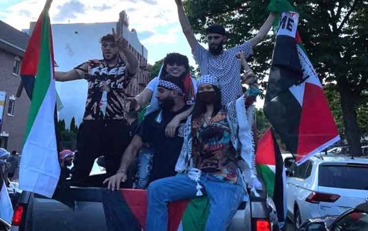 Bella Hadid Ikuti Aksi Dukung Palestina di New York