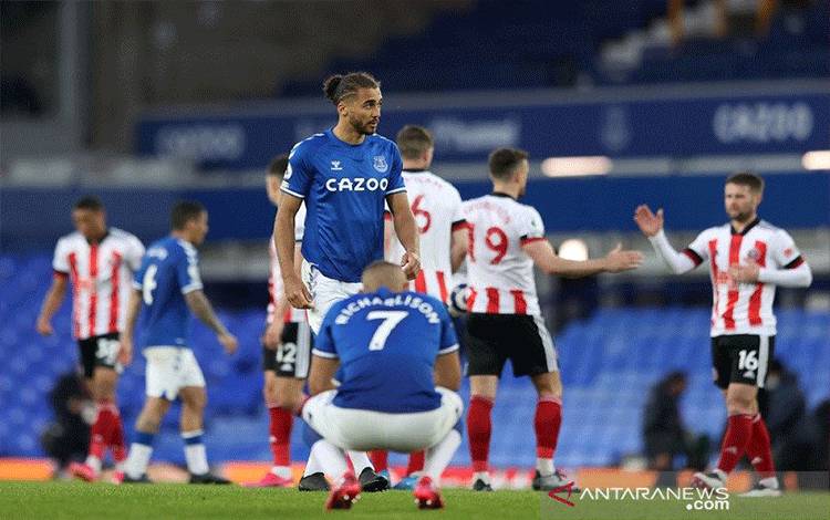 Mimpi Eropa Everton Redup Selepas Dipecundangi Tim Juru Kunci