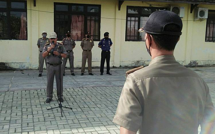 Pasca Libur Lebaran, Satpol PP Kapuas Monitoring Kehadiran Pegawai