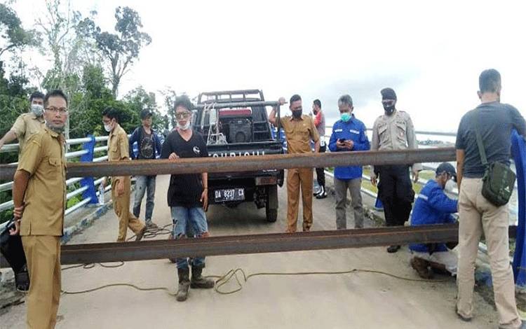 Pemkab Barito Utara Kembali Tutup Akses Jembatan Muara Teweh - Jingah