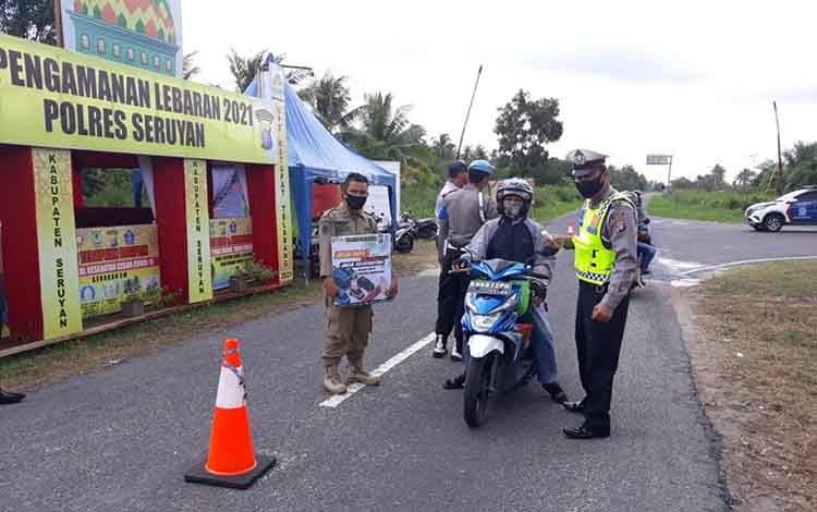 Selama Masa Pelarangan Mudik, 15 Warga Hendak Masuk Kuala Pembuang Diputar Balik