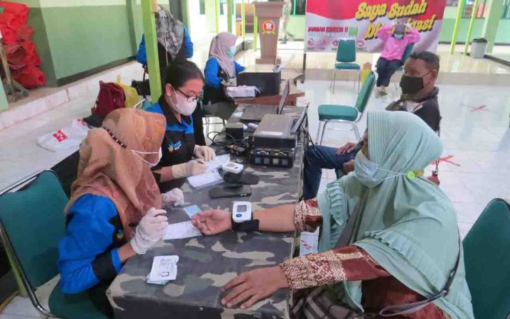 Kodim Muara Teweh Adakan Vaksinasi Covid-19 untuk Purnawirawan dan Warakawuri