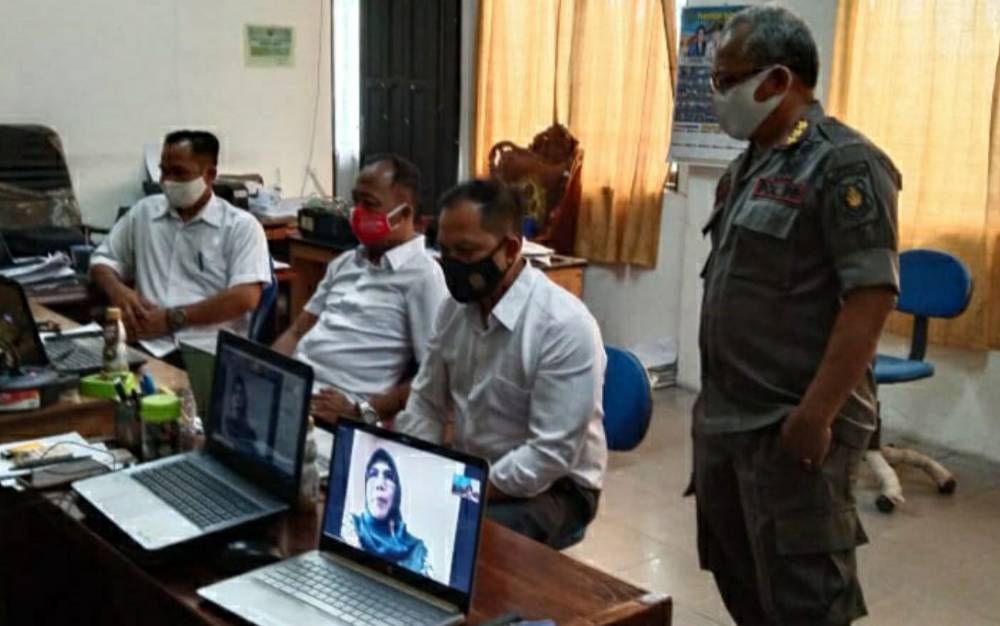 ASN Satpol PP dan Damkar Kapuas Ikuti Pra Uji Kompetensi Jabatan Fungsional Secara Virtual