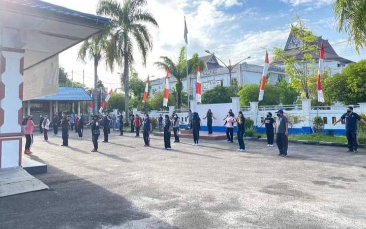 Pegawai Dislutkan Kalteng Rutin Berolahraga Jaga Imunitas Tubuh