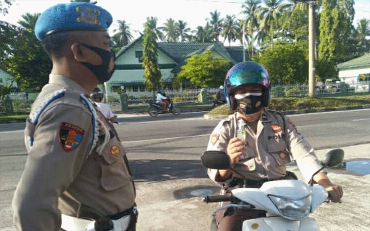 Provos Polsek Pahandut Ajak Patuhi Protokol Kesehatan