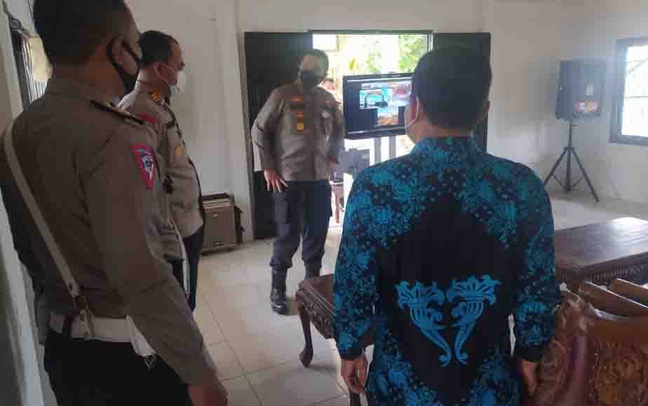 Kapolres Kotim Pantau Gladi Jaringan Internet Kesiapan Kunjungan Kapolri Secara Virtual