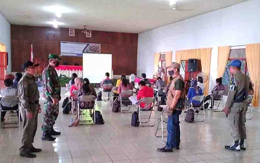BPBD Damkar Monitoring Prokes Pelatihan Petugas Pendataan Potensi Desa