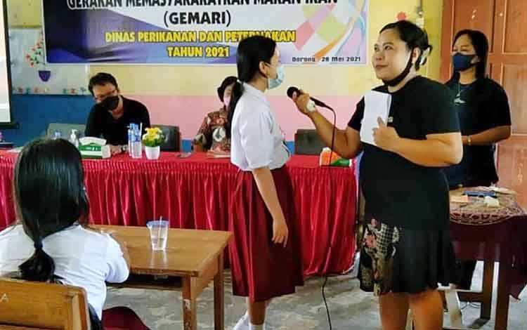 Dinas Perikanan Barito Timur Sosialisasi Gemar Makan Ikan