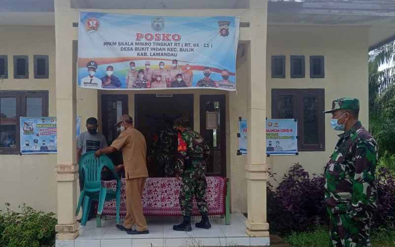 Tinjau Posko PPKM, Dandim Lamandau Ajak Masyarakat Tetap Menjalankan Prokes