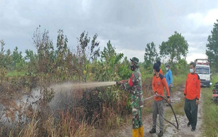 Lahan Kosong Terbakar di Lingkar Luar Palangka Raya