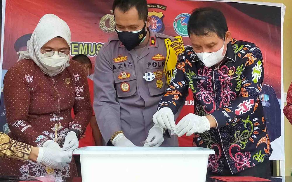 Sabu Milik 3 Tersangka Diringkus Polres Kotim Dimusnahkan
