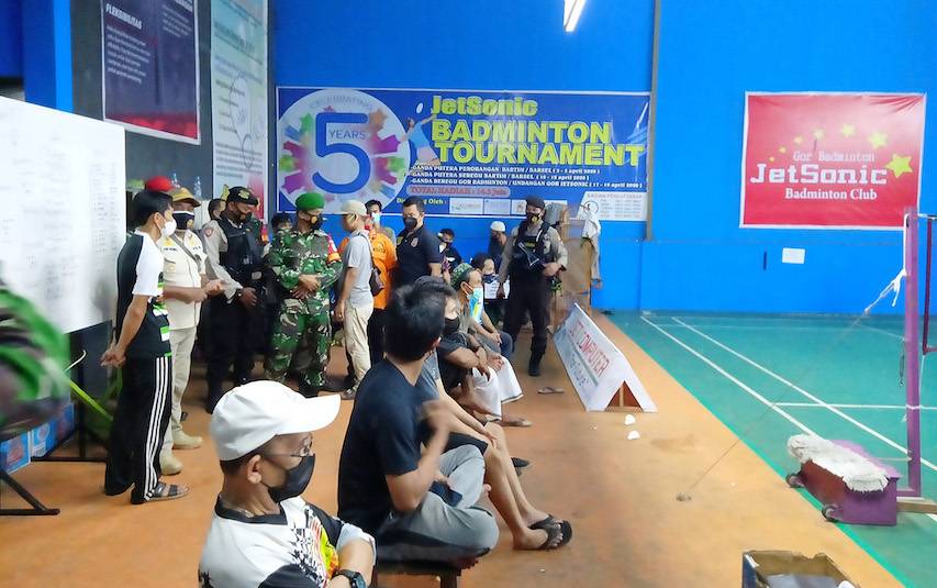 Satgas Covid-19 Barito Timur Tertibkan Pertandingan Bulutangkis Pasca Dilaporkan Langgar Protokol Kesehatan