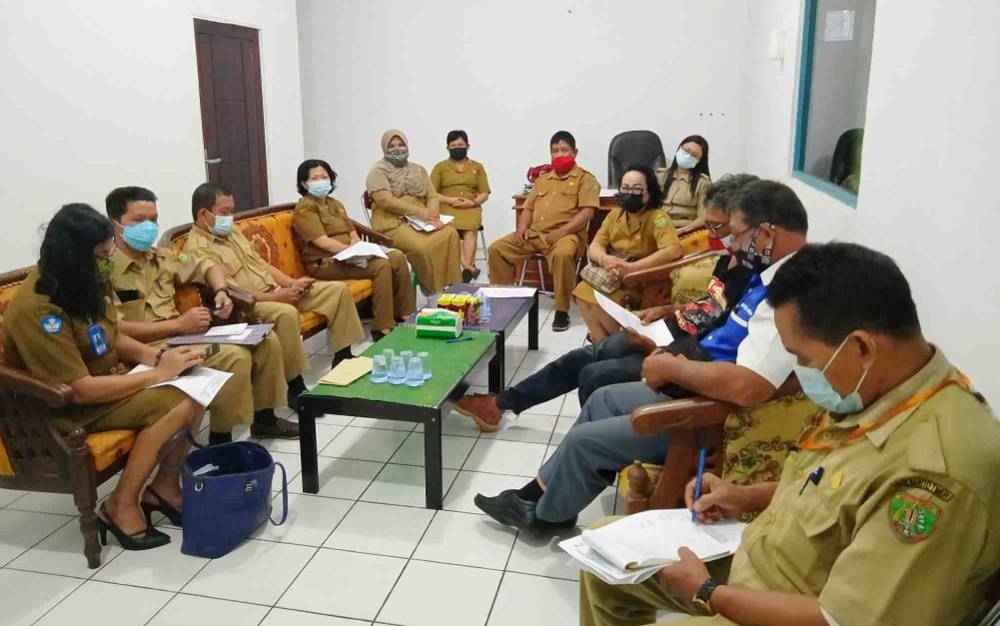 BPBD Damkar Barito Timur Rapat Bersama Kepala SMA Sederajat Bahas PTM