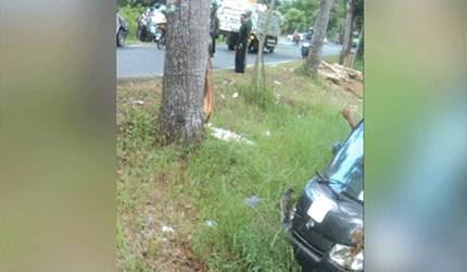 Mobil Pikap Tabrak Pohon di Kapuas, Begini Kondisi Pengemudinya