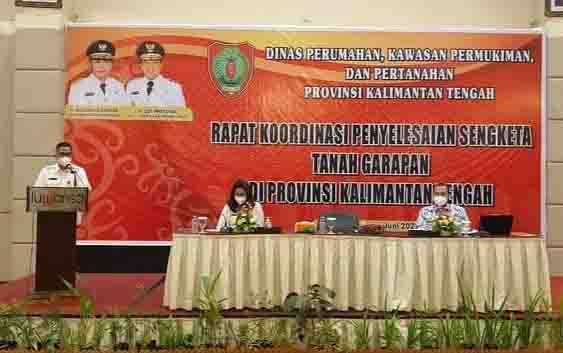 Dinas Perkimtan Kalteng Rakor Penyelesaian Sengketa Tanah Garapan