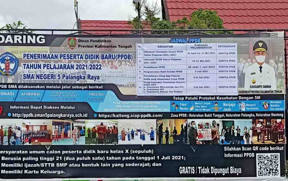SMAN 5 Palangka Raya Buka 9 Robel PPDB