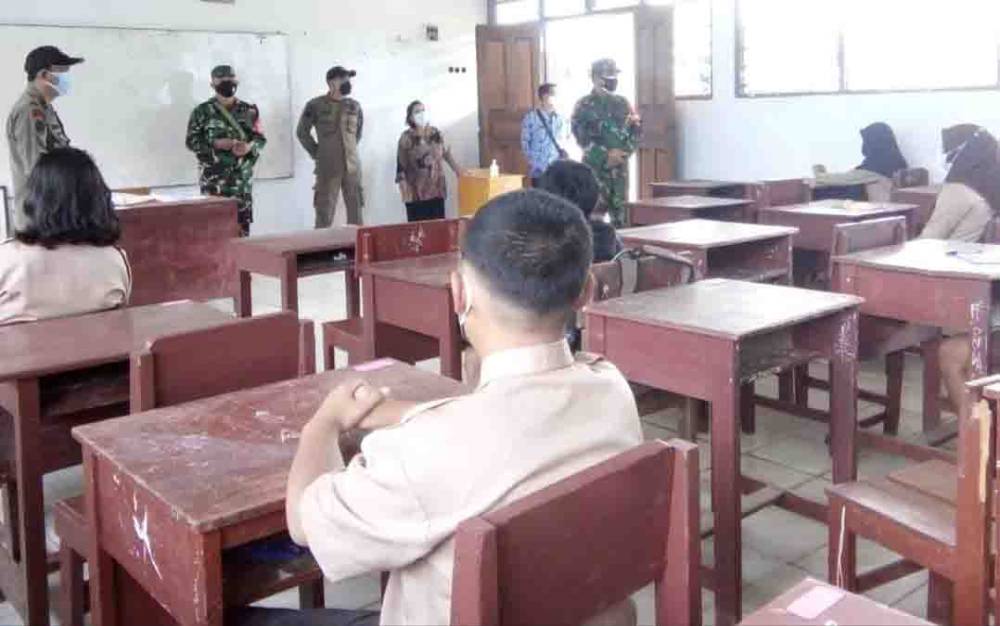 SMPN 5 Palangka Raya Simulasikan Belajar Tatap Muka Terbatas