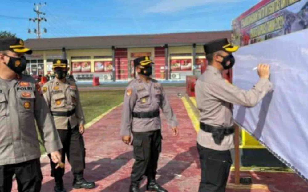 Kapolres Kapuas Pimpin Penandatanganan Pakta Integritas Anti Narkoba