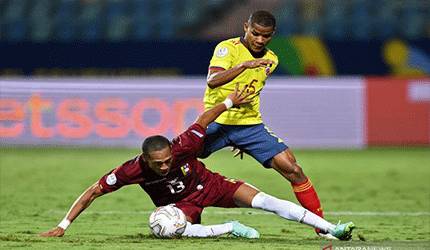 Kokohnya Pertahanan Venezuela Paksa Kolombia Bermain Imbang 0-0