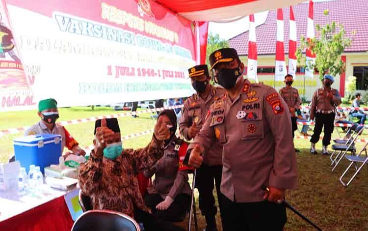 Kapolda Kalteng Targetkan 7.500 Vaksinasi Massal dalam Rangka HUT Bhayangka ke 75