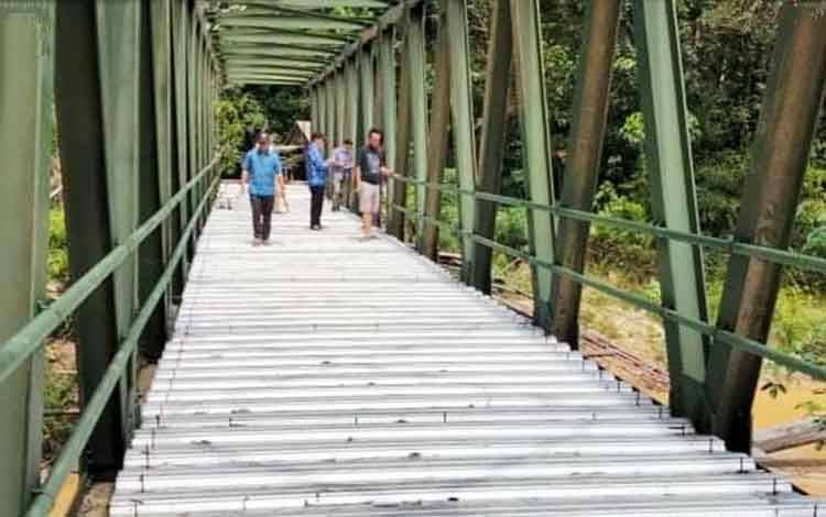 Pekerjaan Jembatan Sei Solai Barito Utara Masuki Tahap Penyelesaian