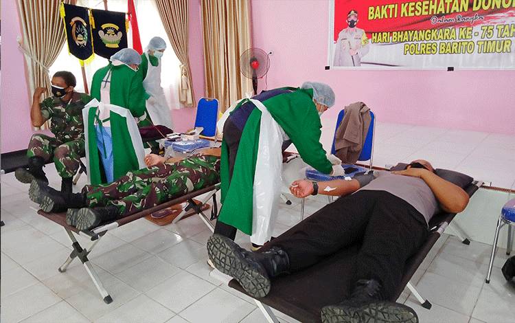 Polres Barito Timur Gelar Donor Darah Massal