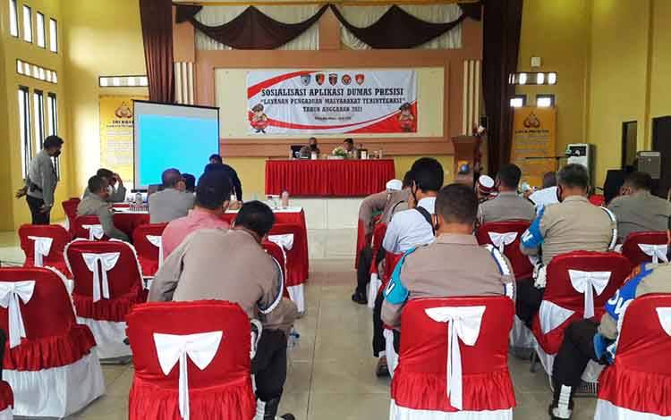 Itwasda Polda Kalteng Sosialisasikan Aplikasi Dumas di Polresta Palangka Raya