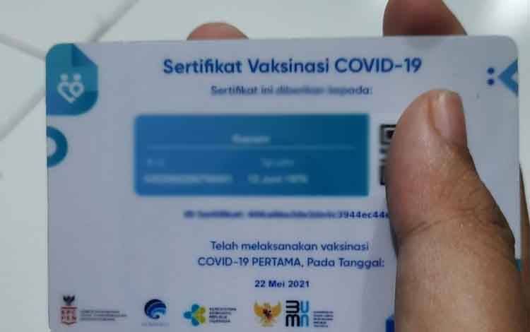 Cetak Sertifikat Vaksinasi di Sampit Jadi Ladang Bisnis Baru