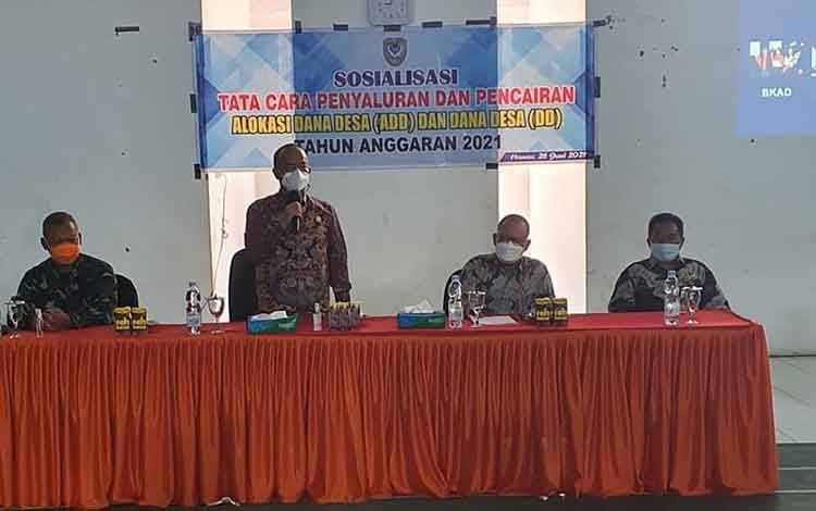 Bupati Seruyan Buka Sosialisasi Tata Cara Penyaluran Dana Desa