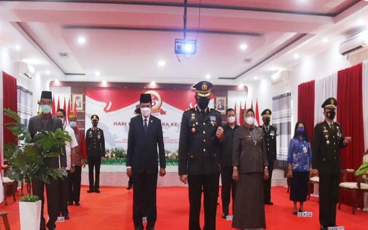 Pemkab Barito Utara Ikuti Peringatan HUT Bhayangkara ke 75
