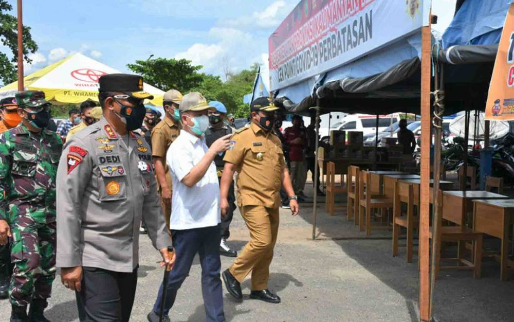 Bupati Kapuas Dampingi Kunjungan Wagub Kalteng ke Pos Penyekatan Perbatasan
