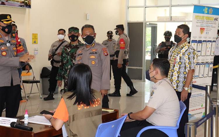 Pamatwil Polda Kalteng Cek Pos Penyekatan di Kobar