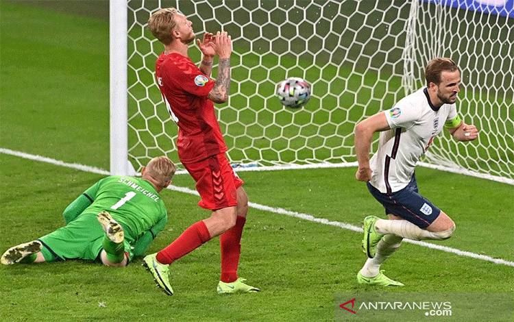 Gol Babak Tambahan Kane Bawa Inggris Lewati Denmark ke Final Euro 2020