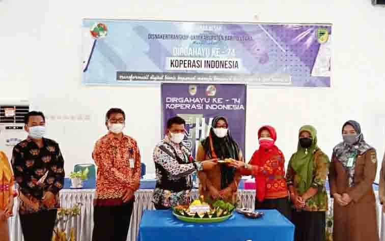 Disnakertranskop dan UKM Barito Utara Syukuran Hari Koperasi ke 74