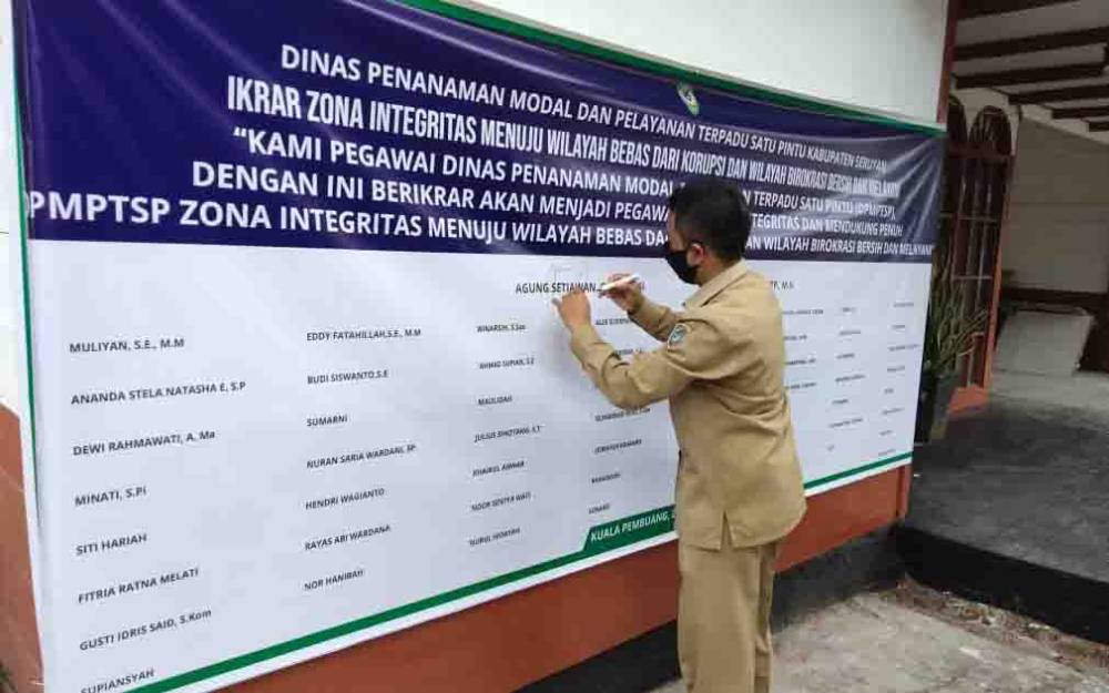 Ini Upaya Dinas PMPTSP Seruyan Wujudkan Zona Integritas Menuju WBK WBBM